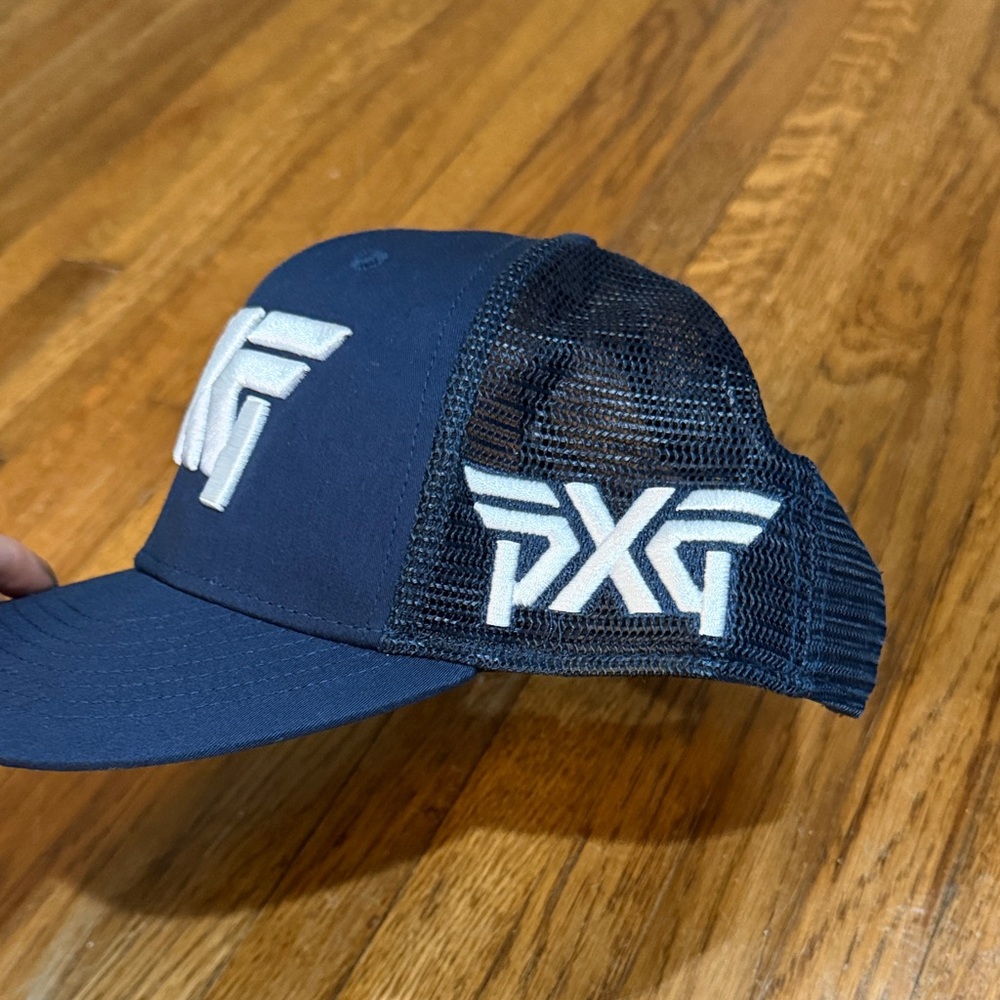 PXG Dark Blue Mesh Cap with White Logo - Picture 2 of 6
